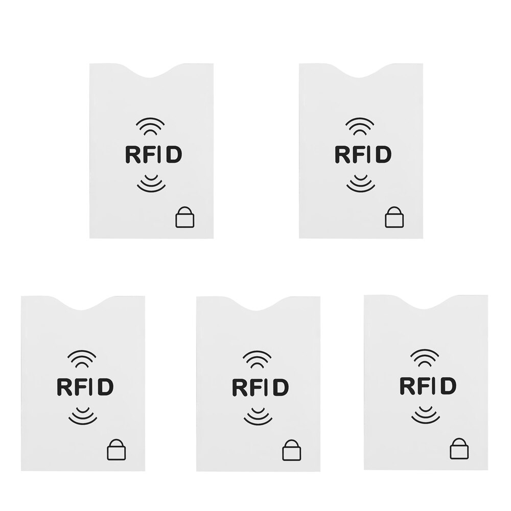 porte-monnaie Anti RFID, 5 pièces, serrure à manches, couvercles de Protection pour carte bancaire: Bleu marine