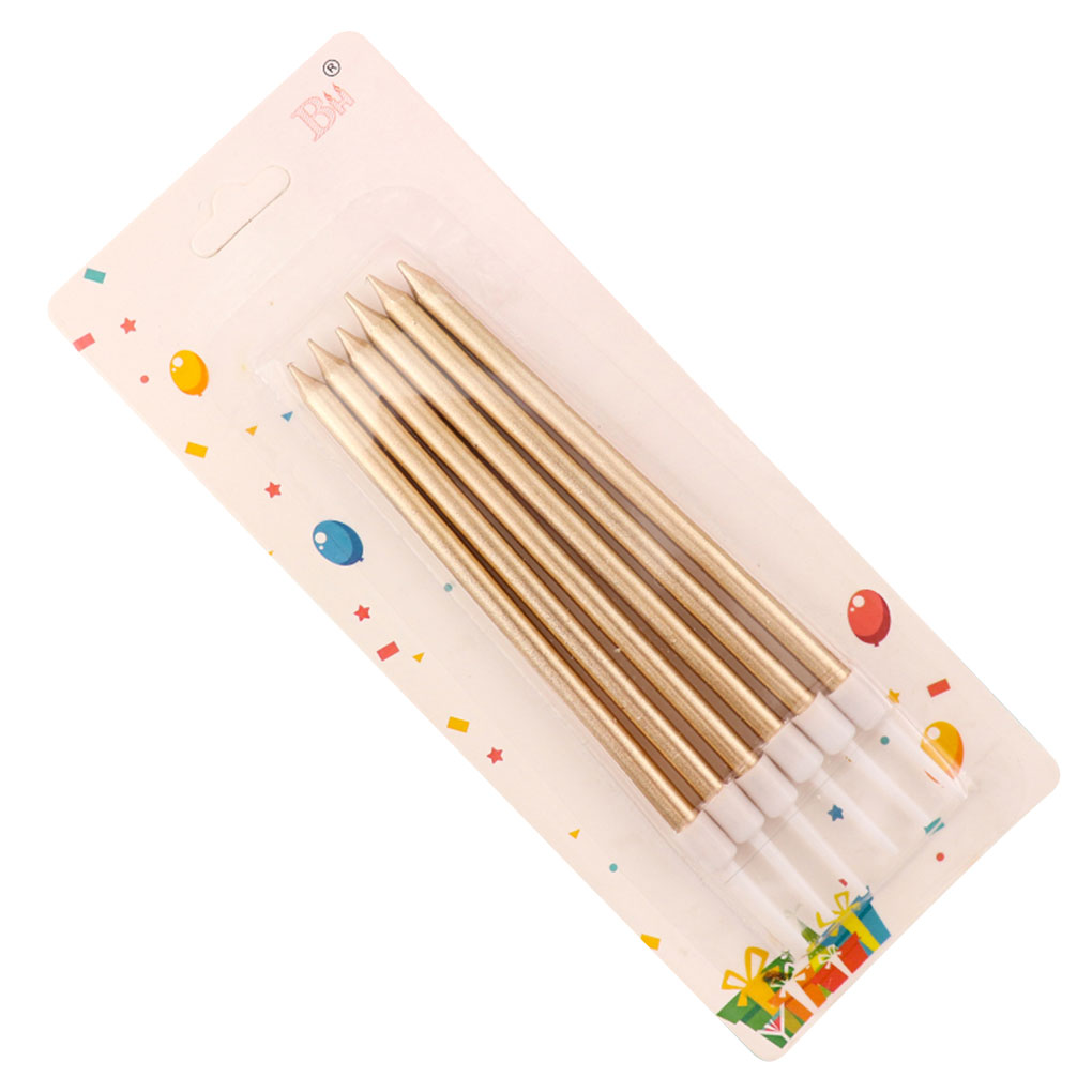 6 stücke Kasten Lange Bleistift Kuchen Kerze Sicher Flammen freundlicher Geburtstag Party Hochzeit Kuchen Kerze Favor Liefert Kuchen Dekorationen Hause dezember: B