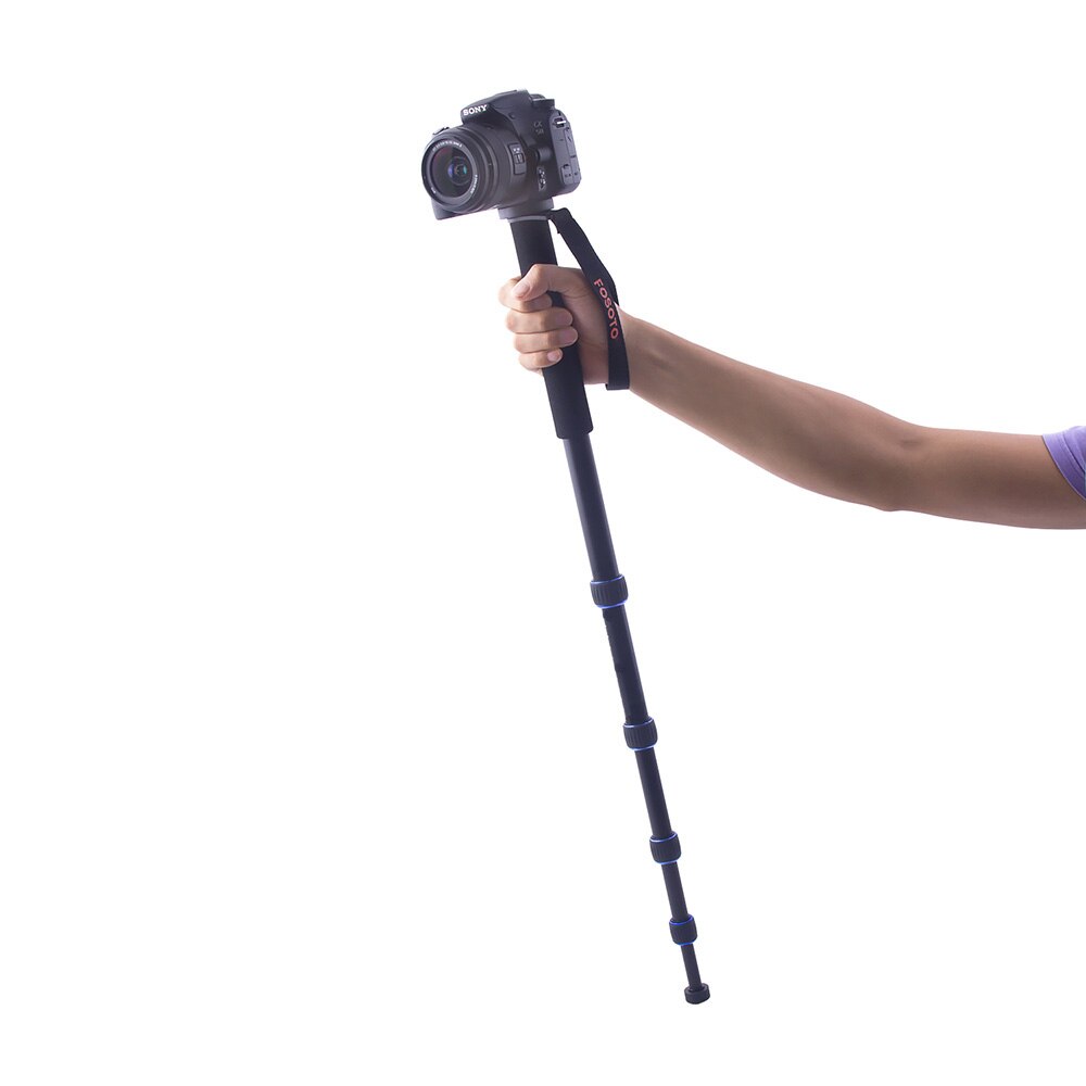 Fusitu FT-222 Portable Aluminium Camera DSLR Monopod Walking Stick for Canon Nikon Sony DSLR DV with 5 Section