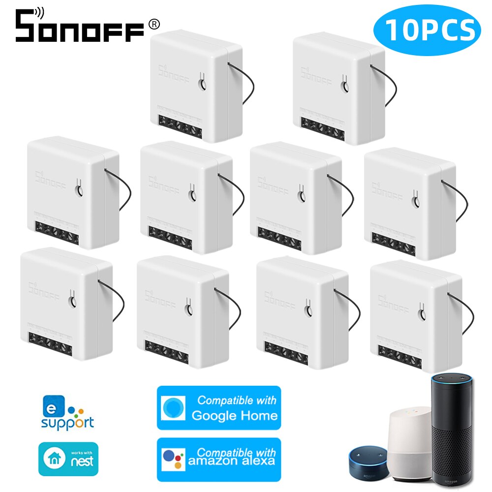 Sonoff Mini Diy Interruptor Wifi Switch Remote Control Timer Voice Two Way Wifi Switch Smart Home for Alexa Google Home Mini