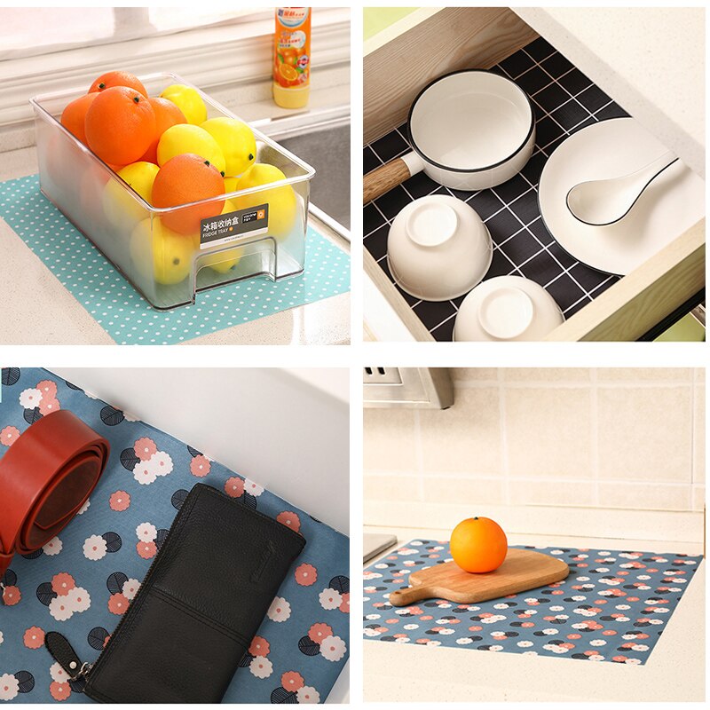 1 PC Oxford Doek Waterdicht Plank Lade Liner Kast Tafel Dekken Mat Non Lijm voor Keuken Kast Koelkast Liner