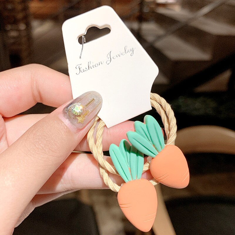 1 juego de cinta elástica de dibujos animados para el pelo de los niños, coletero, diadema elástica, accesorios para el cabello para niños: 19