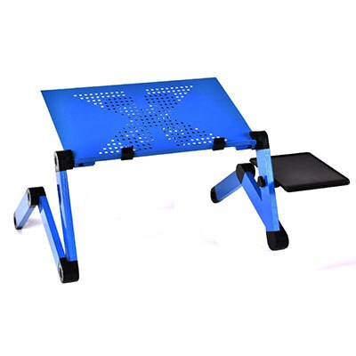 Soporte de escritorio plegable para ordenador portátil Magic Union ajustable con ventilador de refrigeración mesa de cama para ordenador bandeja de cama Escritorio de estudio: HH3468LFBU