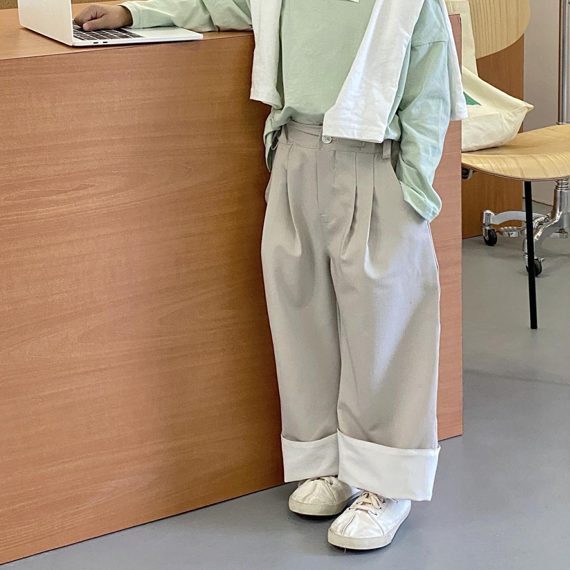 Pantaloni da ragazzo allentati patchwork primavera pantaloni pantaloni larghi per bambini pantaloni polsini per bambini