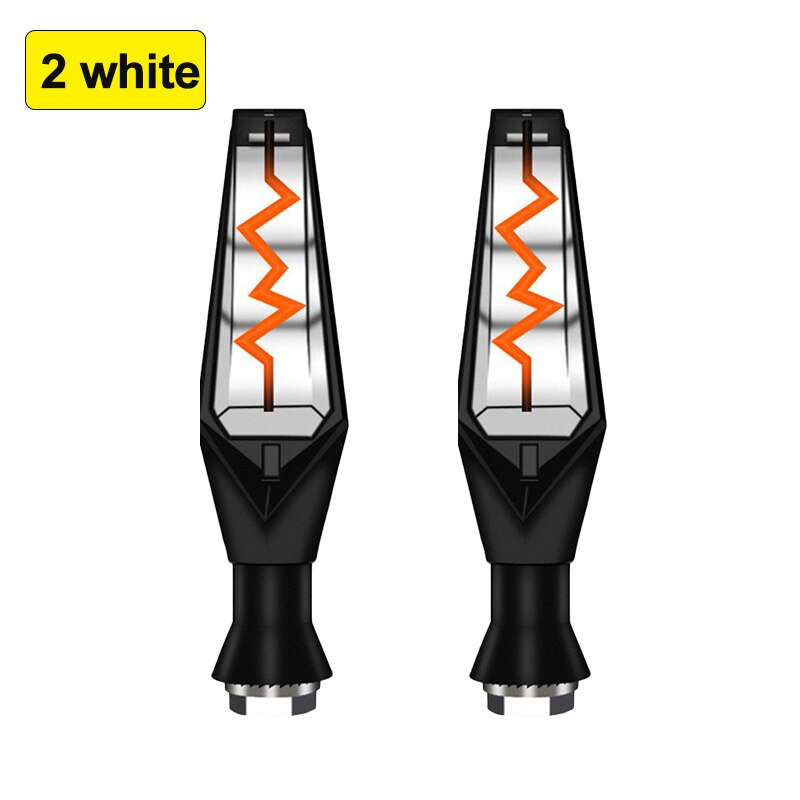 Led Richtingaanwijzer Voor Motorcycle Amber Richtingaanwijzers Gebouwd Flasher Relais Knipperende Led Indicatoren Lamp Dubbelzijdig Blinker: 2white