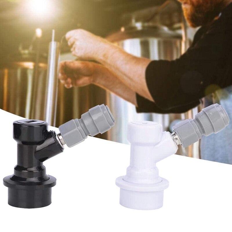 Conector de bloqueo de bola, Home Brewing Ball Lock Keg conector Bloqueo de bola desconectar + 8mm-1/4 pulgadas MFL conector de empuje rápido