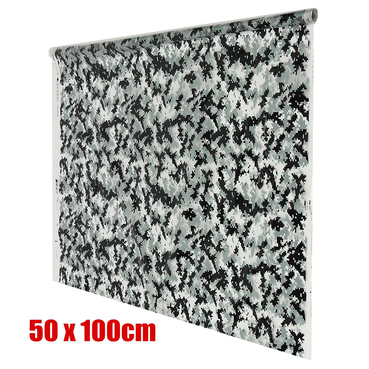 Autoleader 50x100cm Gray Camouflage Hydrographic Water Transfer Hydro Dipping DIP Print Film Decor Motorcycle Decals Stickers