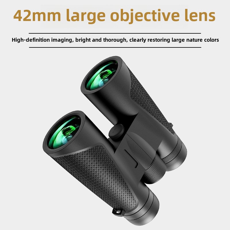 Professionele verrekijker 12×42HD Krachtige High Definition-weergave Rechte draagbare telescoop voor buitenverkenning