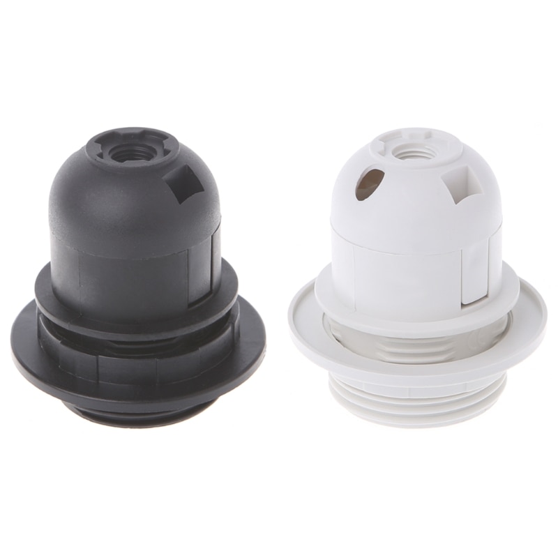 Portalámparas E27, Bombilla Edison, casquillo de rosca blanco/Negro, lámpara de techo colgante
