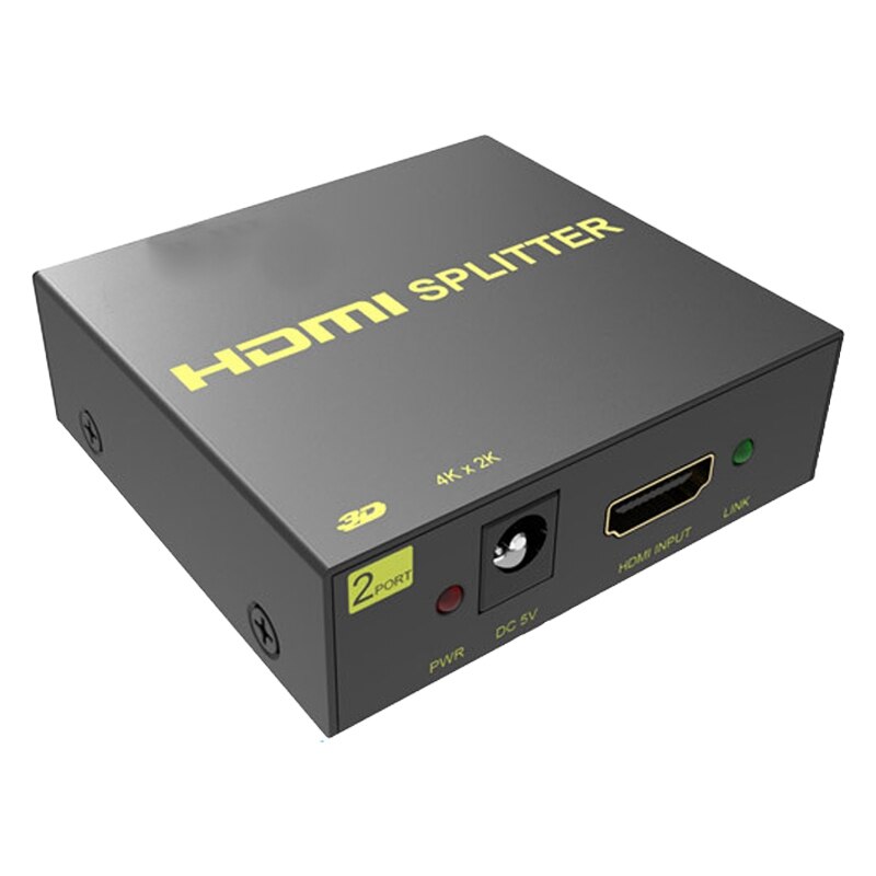 HDMI Splitter 1 in 2 Out HD 4K Tv 3D Video Splitter 1 Minute 2 Screen Switcher(EU Plug): Default Title