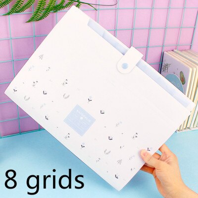 DELI File Folder Expanding Wallet Kawaii Pupil Test Paper Storage and Organizer Bag Office Document Bag Display Book File Folder: A2