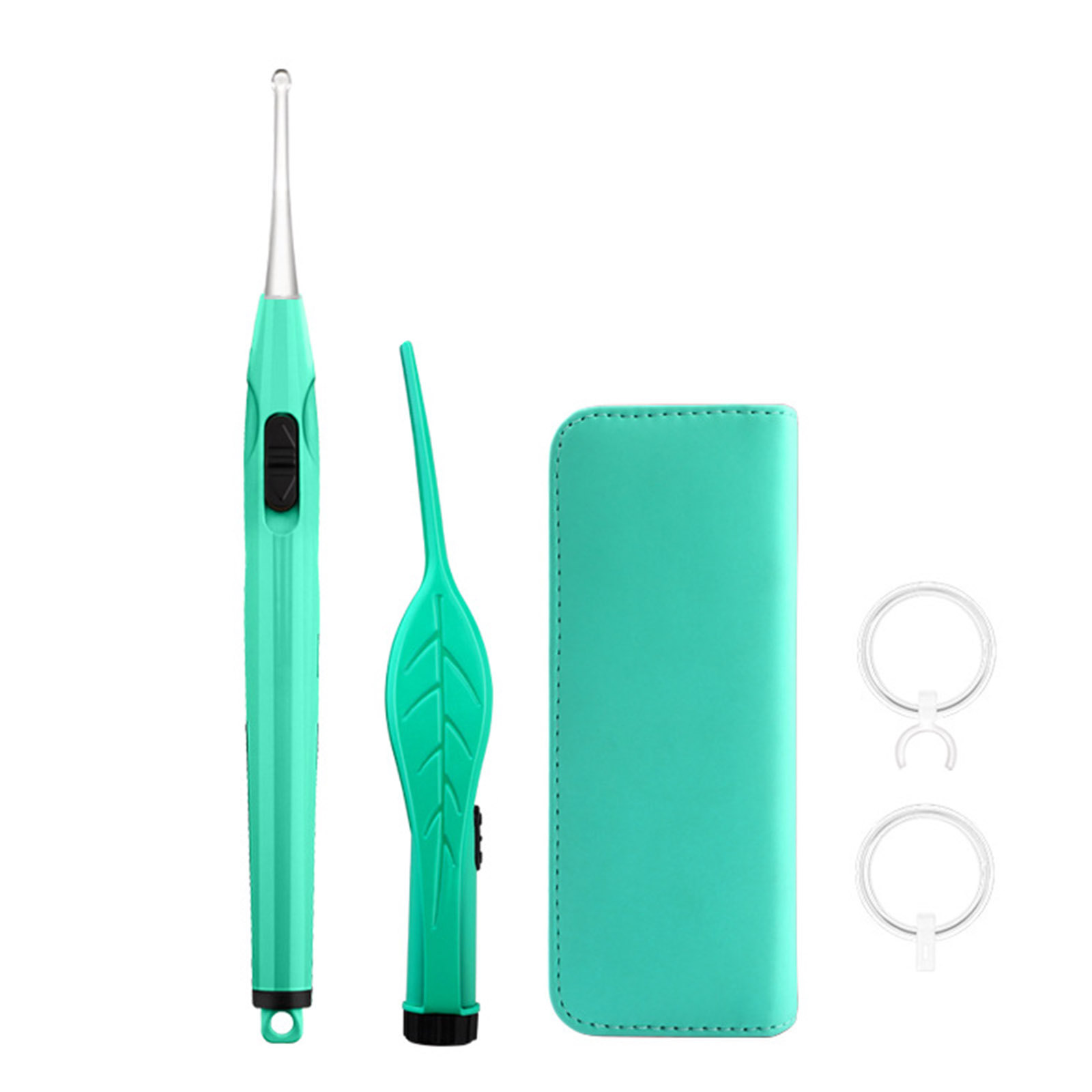 Extracción de cera de los oídos con herramientas y luz lupa palillo para las orejas Visual Kit de limpieza para los niños y los adultos cuchara oído conjunto para el cuidado del oído: B