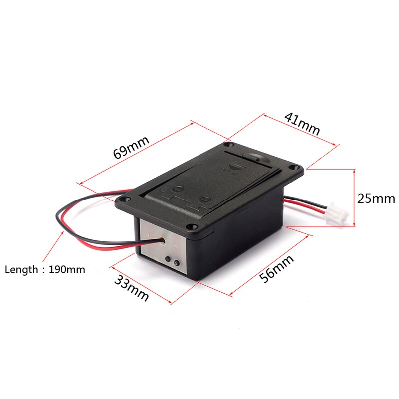 Ootdty 1Pc 9V Batterij Houder Case Box Cover Voor Gitaar Bas Actieve Pickup Connector