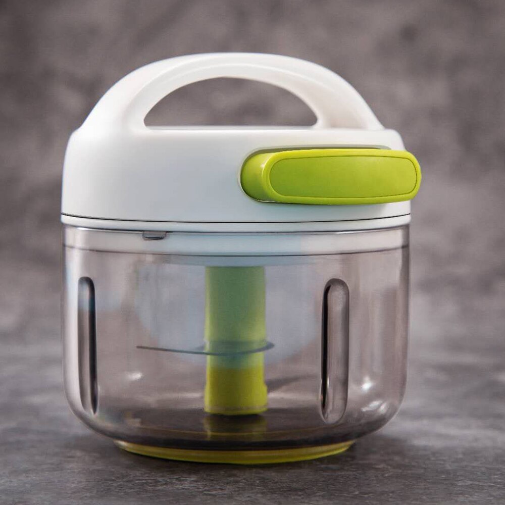 Vegetabilisk frukt twist shredder manuell köttkvarn chopper vitlökskärare multifunktionell hög hastighet: S vit