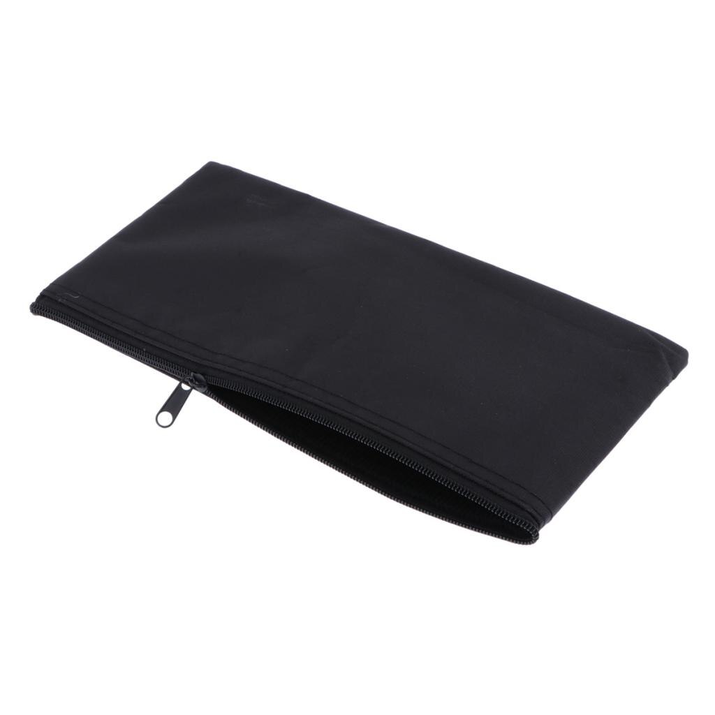 Mic Protective Bags Soft Storage Pouch Microphone Zipper Bag Black 22x11cm