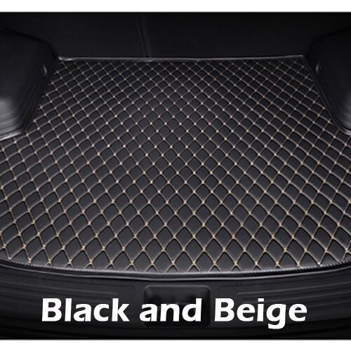 Car trunk mat for Porsche Macan cargo liner carpet interior accessories cover: Black-Beige