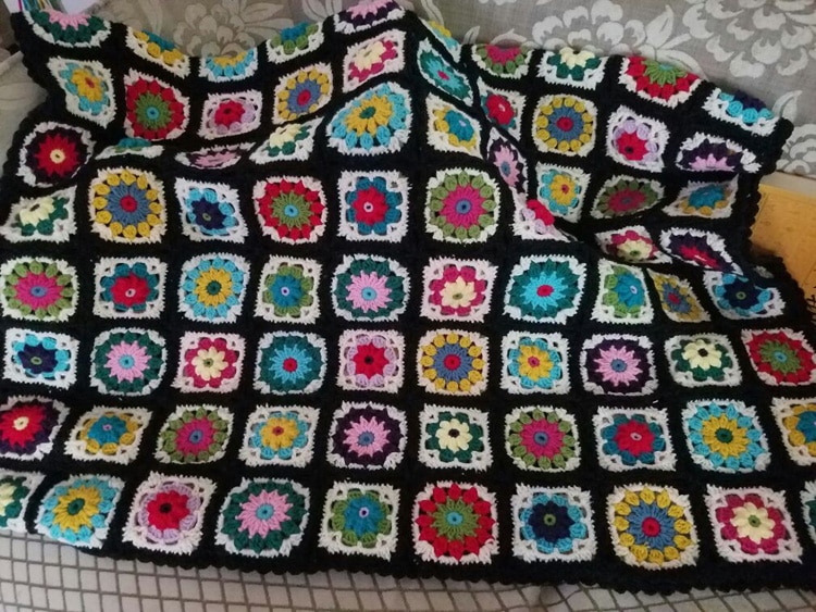 Handgemaakte afghaanse deken bankmat theeceremonie handgehaakte gehaakte deken kussen vilt pastorale stijl 60 x 80cm