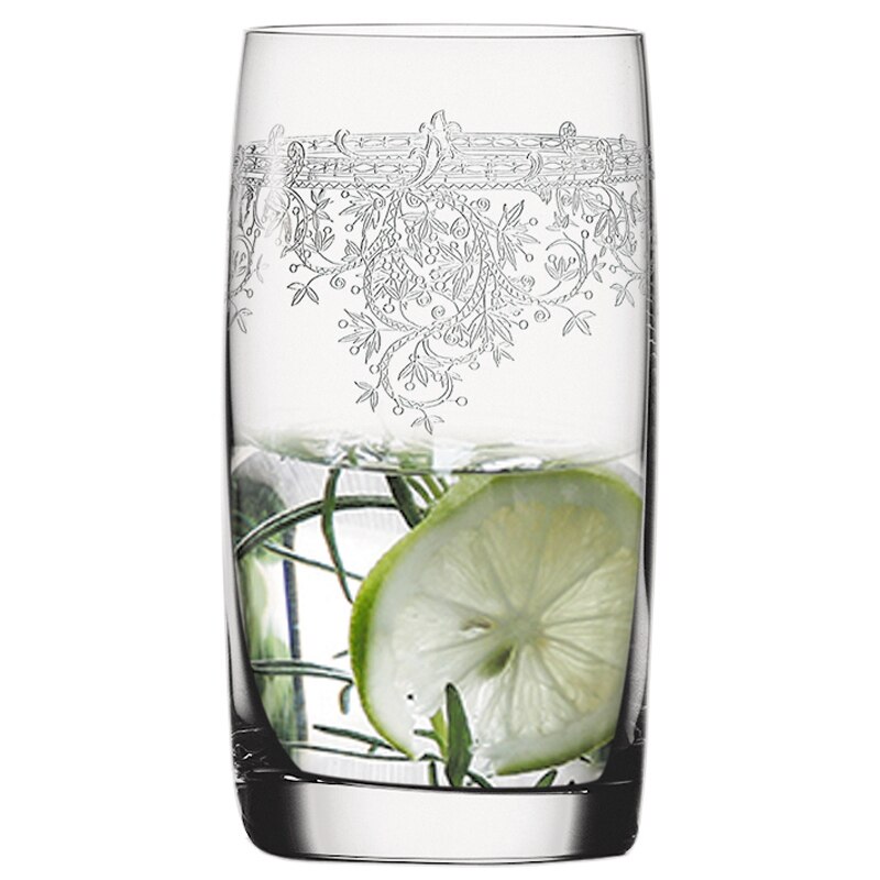Snidade blommor kristallglas kopp tumlare glas whisky te juice glas vin koppar bar hotell fest bröllop drinkware