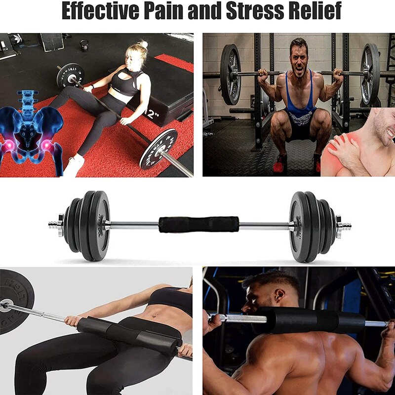 Vægtstangspude squat pad bar pad hofte stød pude til skulder nakke støtte vægtløftning glute bridge gym vægt udstyr