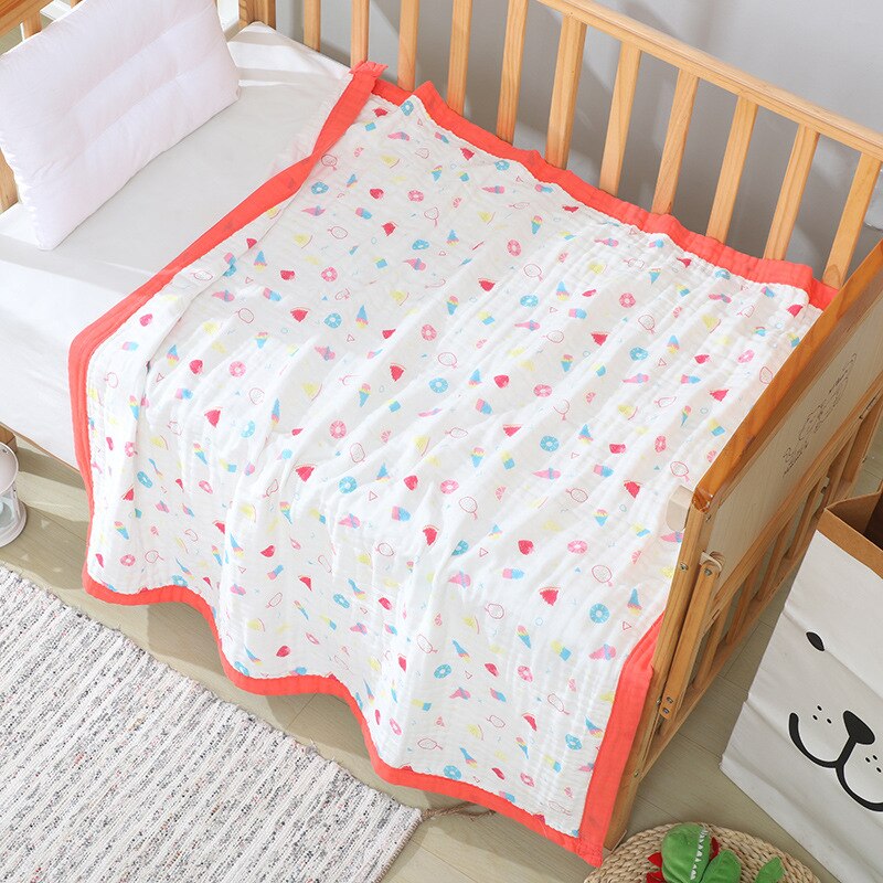 6 couches bébé emmailloter dans la couverture de bébé et emmailloter haute densité 100% coton bébé couvertures 150*200 tricoté bébé enfant poussette couverture