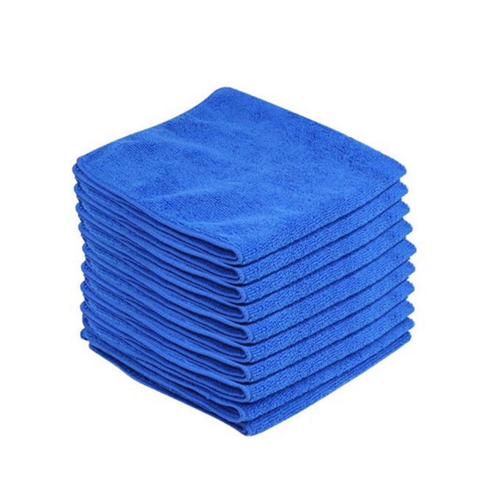 10PC Blue Car Cleaning Detailing Mirofiber Soft Polish Cloths Towel l0401