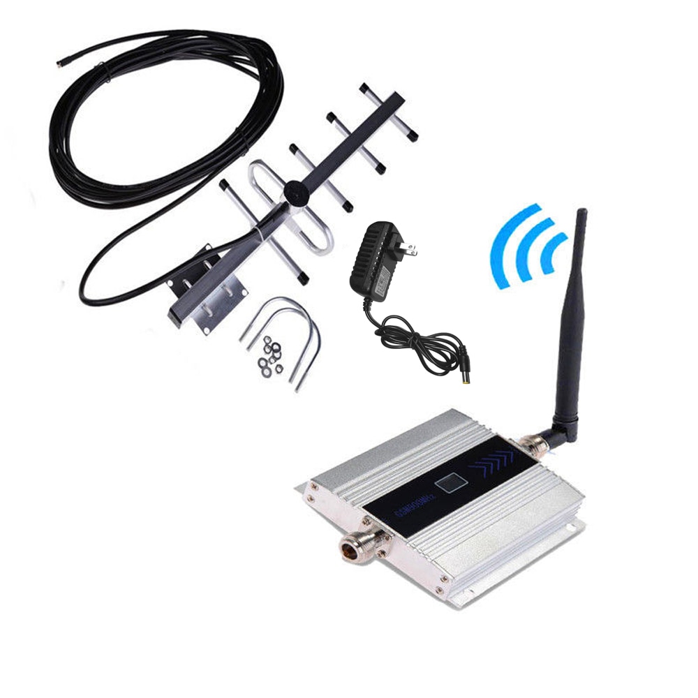 Mobiltelefon gsm signal booster gsm signal repeater mobiltelefon gsm 900 mhz signalforstærker med lcd display yagi sæt