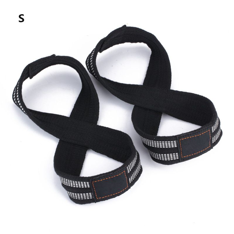 1pair Figure 8 Weight Lifting Straps DeadLift Wrist Strap for Pull-ups Horizontal Bar Powerlifting Gym Fitness Bodybuilding Equi: S