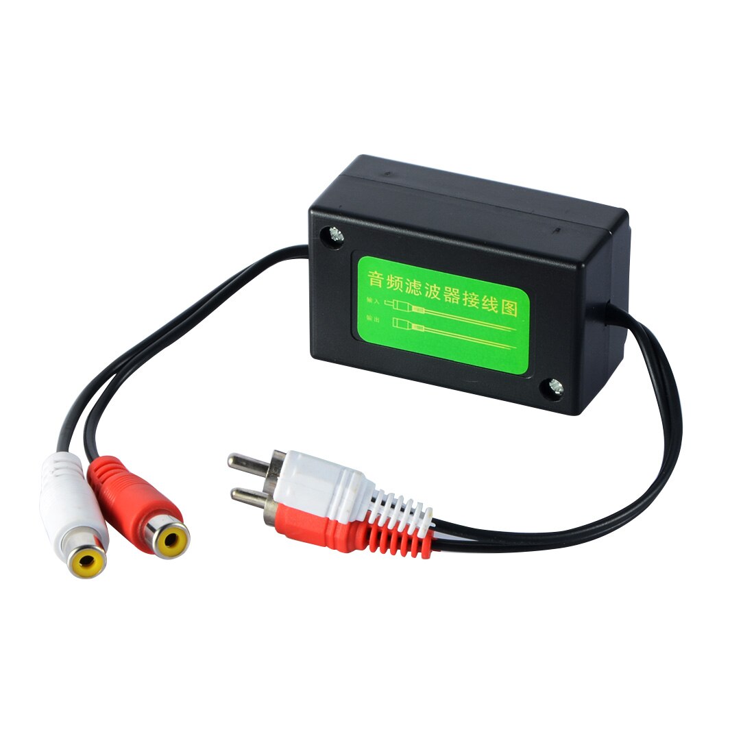 1Pc 3.5Mm Auto Rca Versterker Auto Audio Noise Filter Ground Loop Lsolator Suppressor 6.2X3.5X2.7cm Installeren