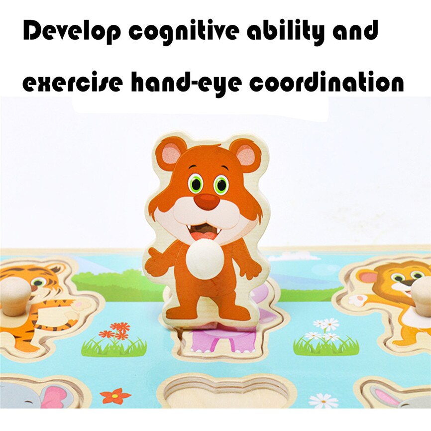 Kids Toys Children's Puzzle Grasp Board Puzzle Birthday Plaything Boy Girl Developmental Educational All Kinds Pattern Toy