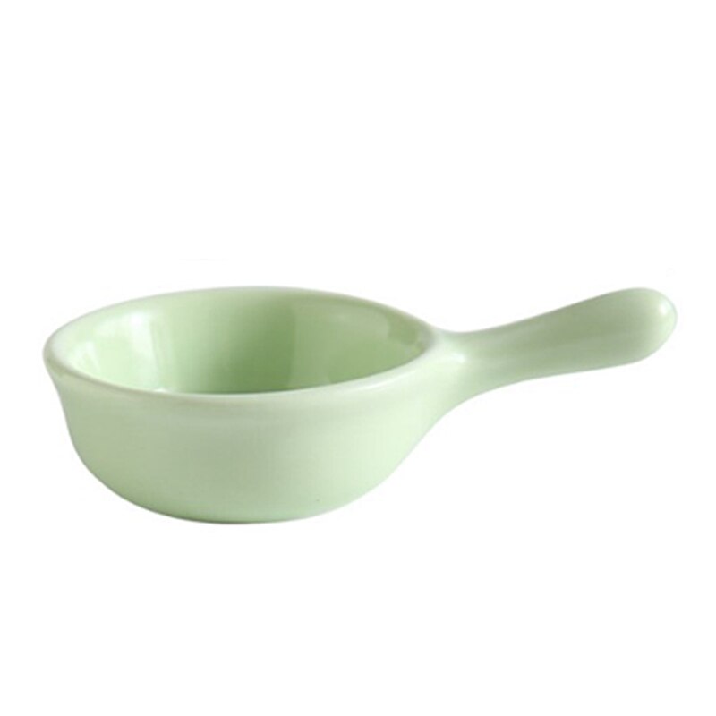 1 Pcs Mini Handle Ceramic Small Dishware Cute Soy Sauce Vinegar Snack Dish Tableware For Home Kitchen Supplies