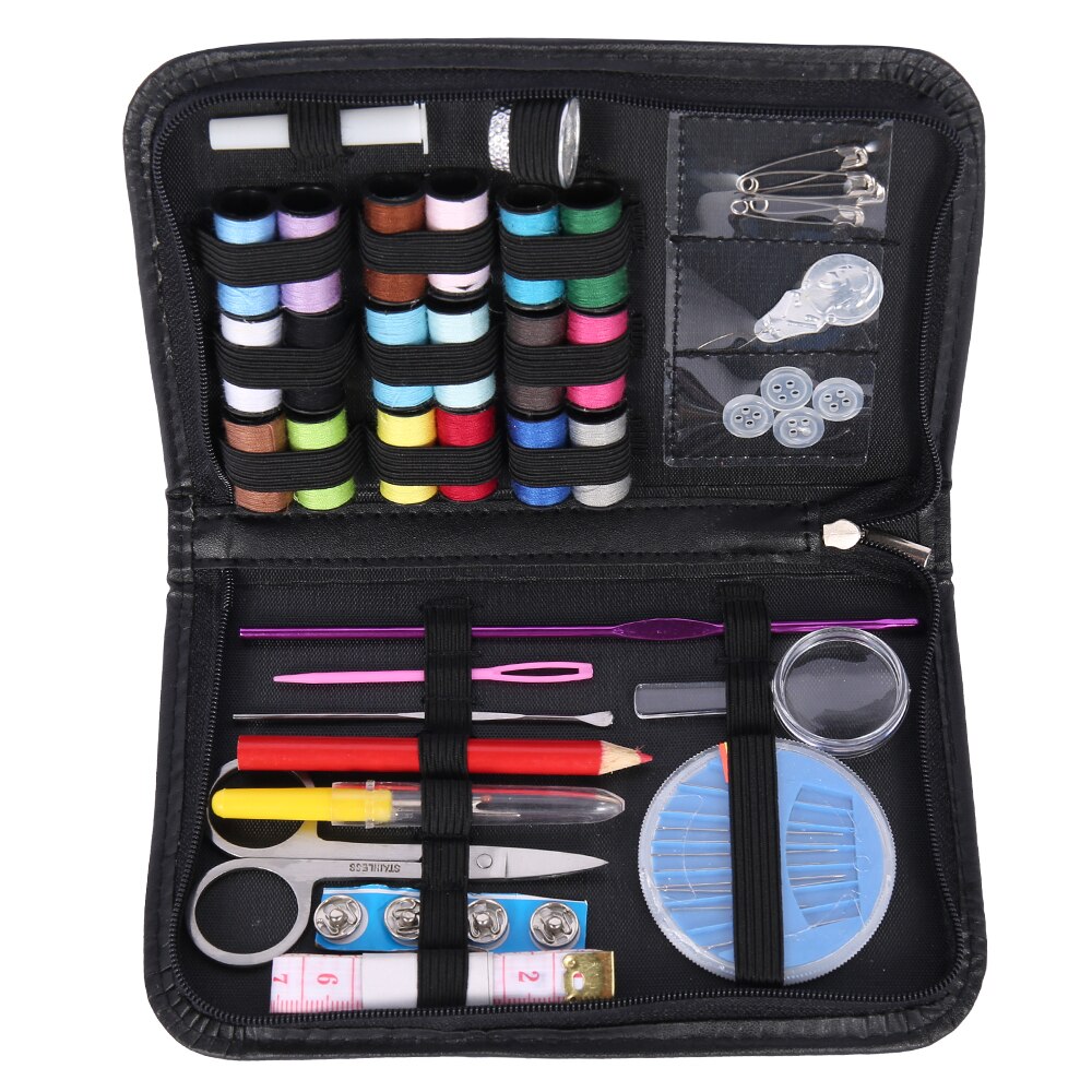 52Pcs/Set Portable Travel Sewing Box Kitting Needles Tools Quilting Thread Stitching Embroidery Craft Sewing Kits Home Organizer