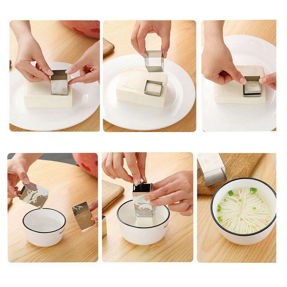 Rustfritt stål rustfritt stål tofu trykk kjøkken tofu maker trykk form sett diy tofu kutter dingser