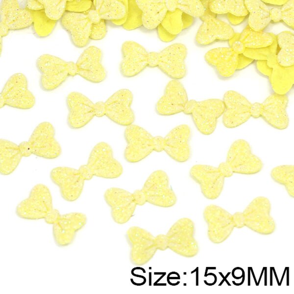 50Pcs Glitter Kleine Krone Patches Filz Pads Applique Patches auf Kleidung Haar Clip Bögen für Mädchen Scrapbooking Accessories17x17MM: 15