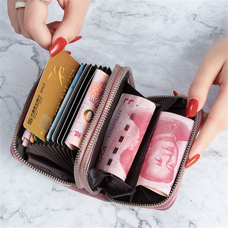 1Pc Unisex 2 Lagen Kaarthouder Leer Vrouwen Creditcards Case Vrouwelijke Visitekaarthouder Portemonnee Tarjetero Hombre