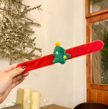 Waylike – anneau de poignet pour enfants, décorations de noël, cercle de tapotement, bonhomme de neige, cerf, de fête du nouvel an,: F
