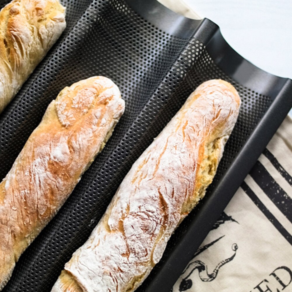 Moule à pain français ondulé, plateau de cuisson, plaque de gril, pratique, moule à gâteau, Baguette, rainure vagues, outil de cuisson