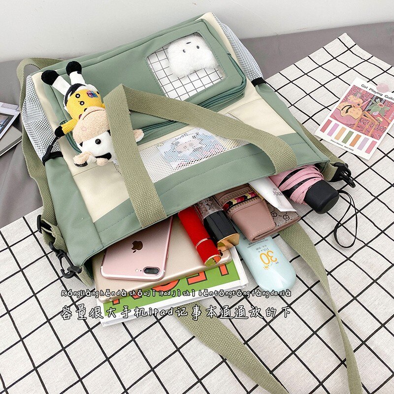 Mode Nylon Lady Crossbody Tas Leuke Meisje Messenger Schooltassen Kawaii Student Boek Tas