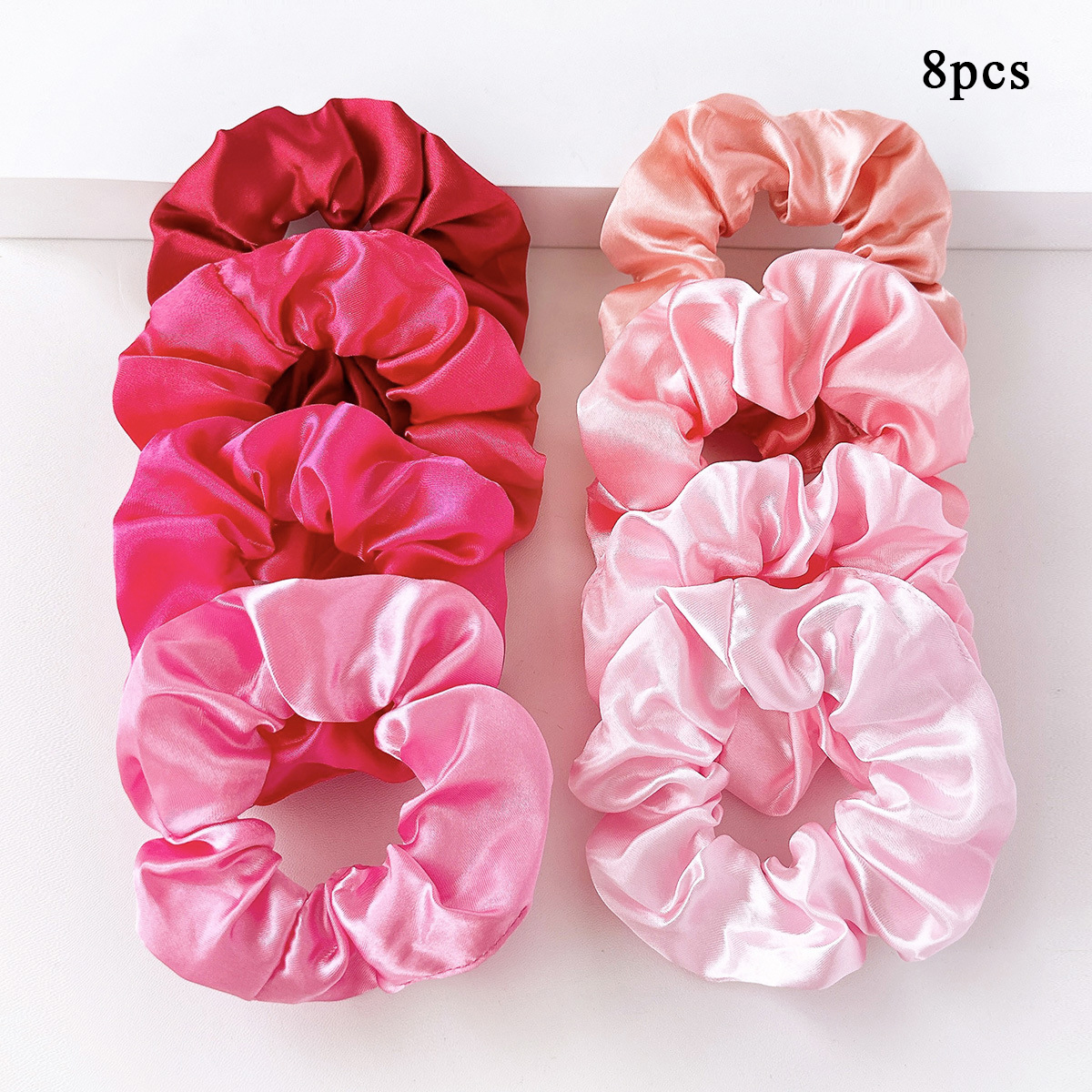 Gomas para el cabello de seda rosa para mujer y niña, banda elástica para el cabello de Color sólido, coleteros, accesorios para el cabello elegantes, 6/10/20 piezas: Caqui oscuro