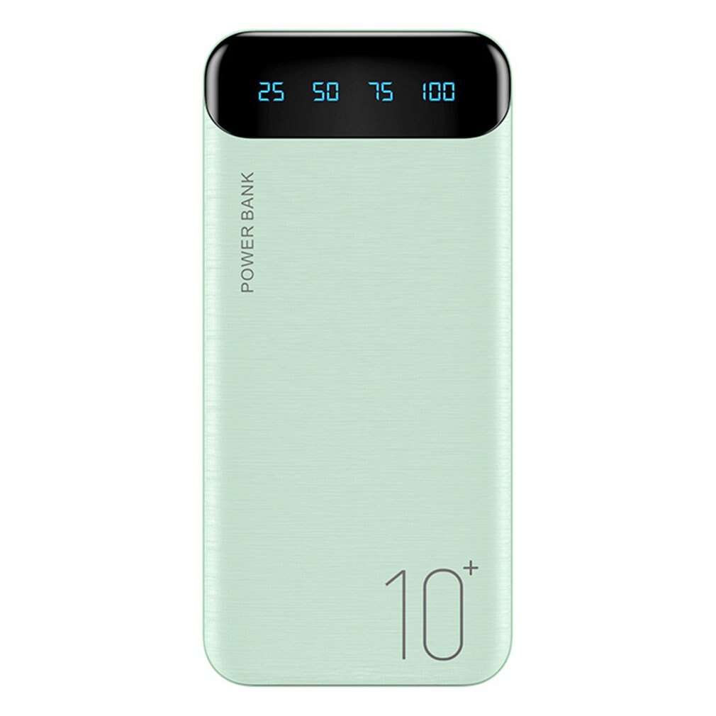 Snelle Charging10000mAh Power Bank Draagbare Mobiele Voeding Met Digitale Scherm Batterij Oplader Voor Xiaomi Iphone: green