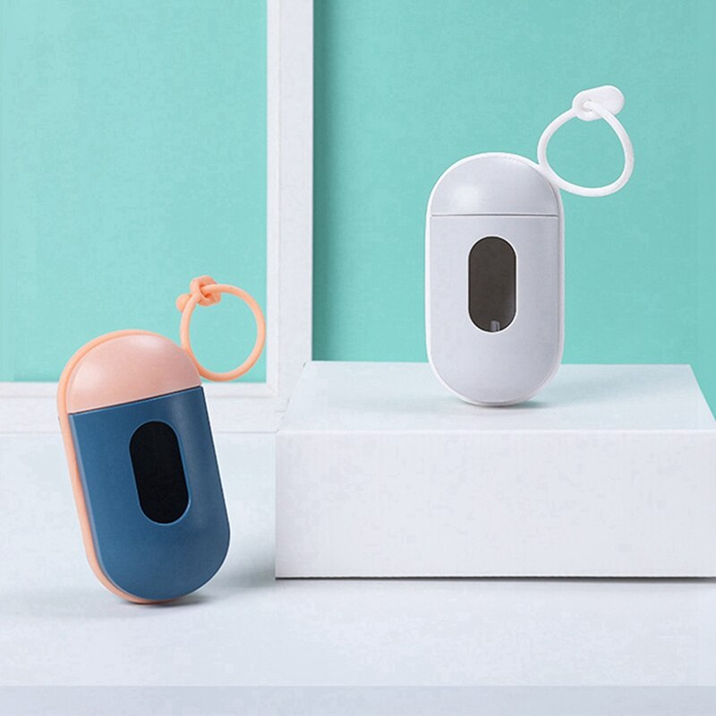 Portable Pet Dog Waste Poop Garbage Dispenser Box Clean Up Bags Holder Carrier Plastic Storage Box With 15pcs Garbage Bags /