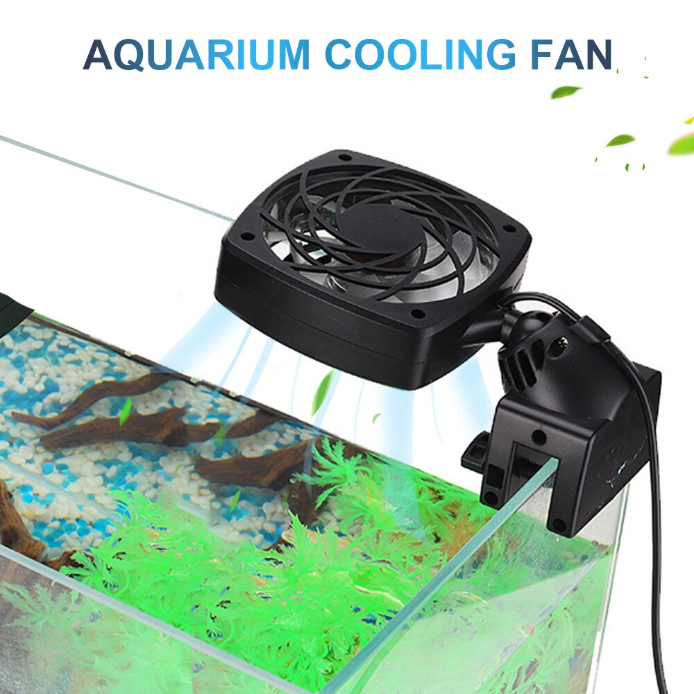 Aquarium Fan Fish Tank Chiller Cooling Fan System for Salt Fresh Water Aquarium Temperature Control Cooling Aquarium Accessories
