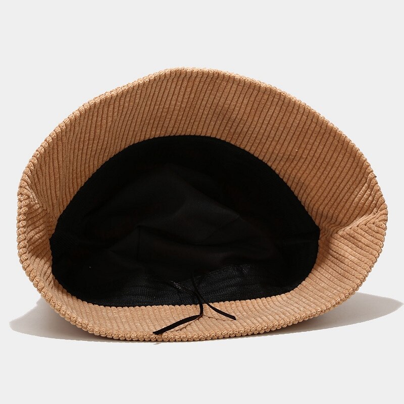 Efterår vinter solid spand hat enkelhed corduroy foldbar fisker hat udendørs solcreme trend bassin hat til elskere