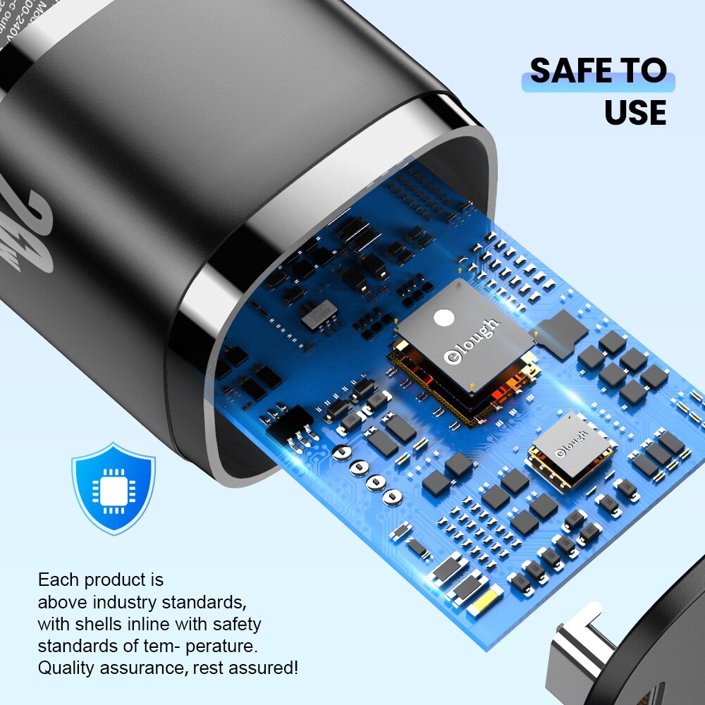 Elough USB typ C ładowarka 20W przenośna ładowarka USB C wsparcie typu C PD szybkie ładowanie dla iPhone 12 Pro Max 11 Mini 8 Plus 2021