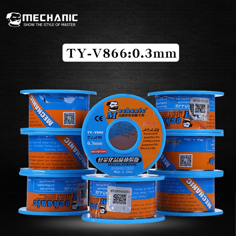 2 teile/los Mechaniker 0,3mm Kolophonium Ader Industrie Lot Draht 40g Niedrigen Schmelzpunkt Lözehn BGA Reparatur Werkzeuge soldeer zinn