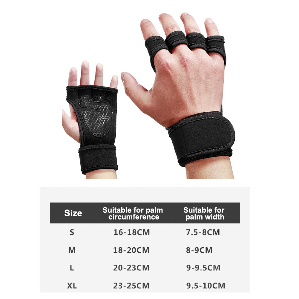 1 paire haltérophilie-crochet main-barre poignet sangles gant musculation gymnastique Fitness crochet haltérophilie gants antidérapants gants