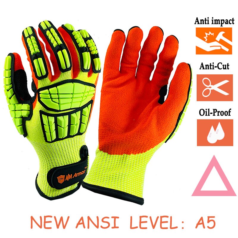 100% Mechanic Work Gloves Anti Vibration Cut-Resistant Safety Hand Glove Working Protection Industry Ourdoor