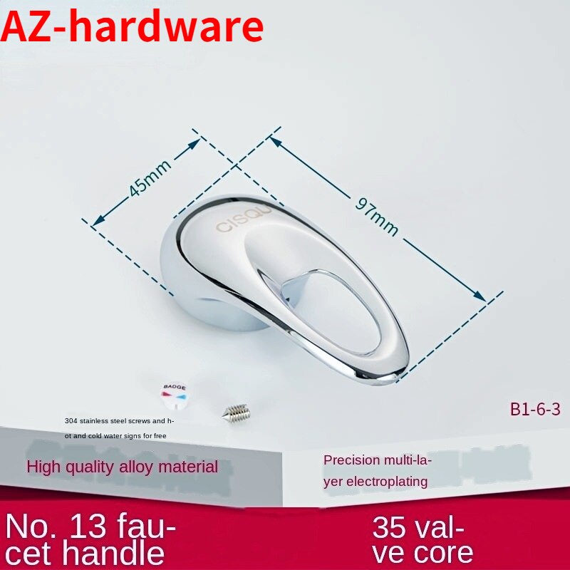 Faucet handle handle dish basin shower switch dial and cold water 25 35 40 spool repair parts: light green