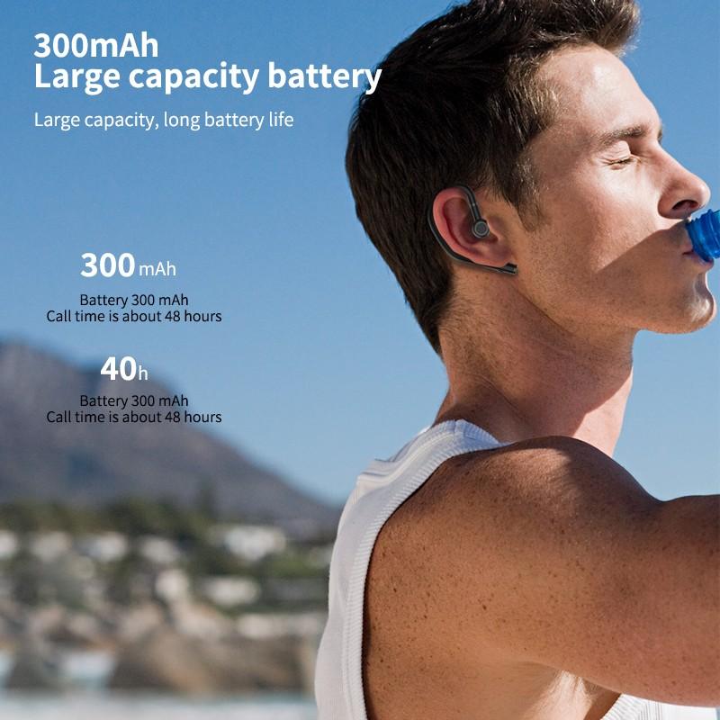 Utelite Draadloze Bluetooth Oortelefoon Auto Stereo Headset 300Mah Microfoon Lange Standby Enkele Oordopjes Business Sport Oorhaak