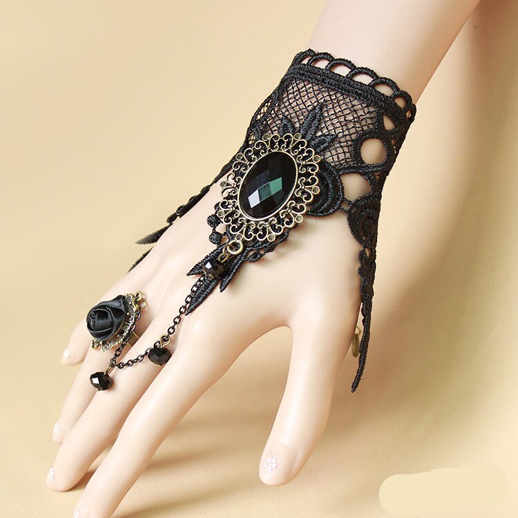 Frauen Jahrgang Steampunk Handschuhe Handgelenk Manschette Getriebe Mädchen Viktorianischen Armbänder Kostüm EIN Armbinde Schmuck Zubehör Spitze Handwear