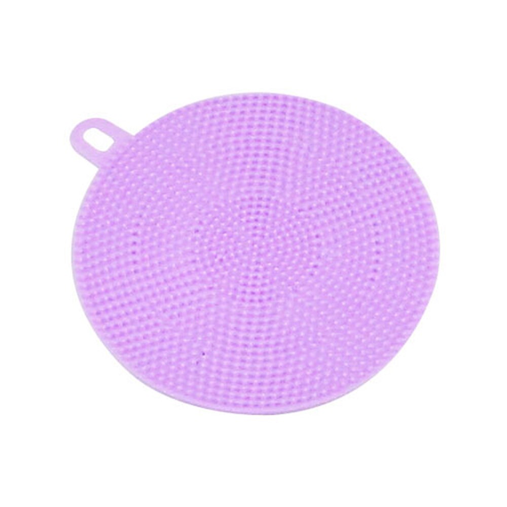 1pc groentereinigingsborstel afwasspons multifunctioneel fruit groente bestek keukengerei borstels keukengereedschap: Paars